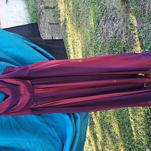 Torrid Purple and Red Pleated Dress With Pockets